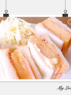 簡単♡厚焼き玉子サンド♡-レシピのメイン写真