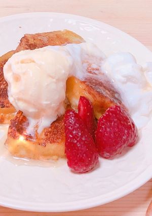 キャラメリゼバウムのフレンチトーストꕤ-レシピのメイン写真
