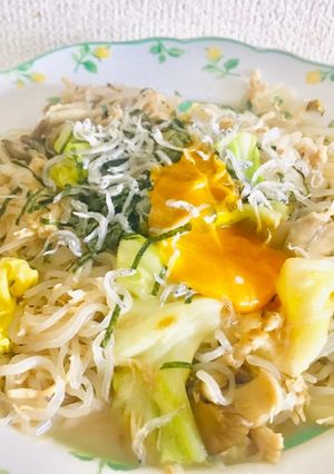 ボリューミー！ 簡単和風白滝パスタ-レシピのメイン写真