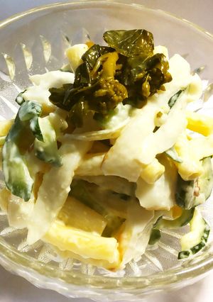 マカロニサラダ　ウド、花山葵、鮒寿司の飯-レシピのメイン写真