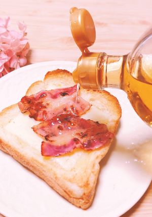 甘じょっぱいメイプルベーコントースト˚✧-レシピのメイン写真