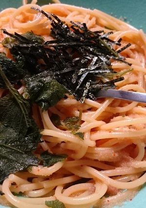 お酒にもあう！大人の休日明太子パスタ-レシピのメイン写真