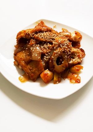 【韓国家庭料理】オデン炒め 어묵볶음-レシピのメイン写真