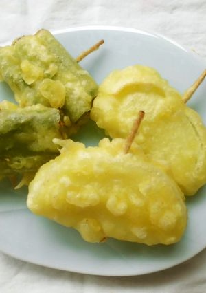 新たまねぎの串天ぷら♫-レシピのメイン写真
