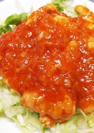 鶏胸肉チリソース　トリチリ　簡単　-レシピのメイン写真