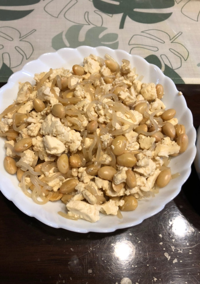 簡単、節約、煮豆白滝の白和え。-レシピのメイン写真