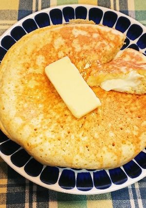 クリームチーズパンケーキ～おうちでカフェ-レシピのメイン写真