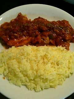 鶏もも肉のトマト煮とサフランライス-レシピのメイン写真
