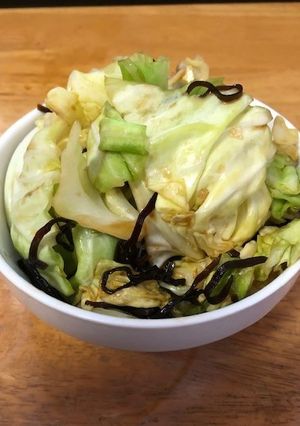 ナイロン袋で♥✿キャベツの塩昆布和え✿-レシピのメイン写真