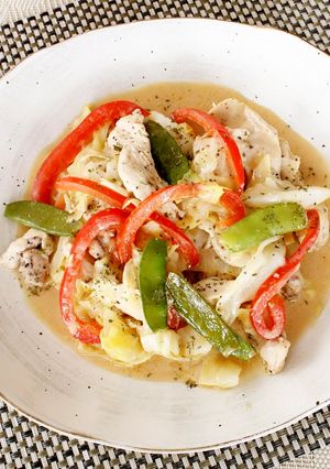 レンジで！鶏むね肉と野菜のみそマヨ蒸し-レシピのメイン写真