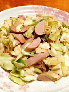 キャベツと魚肉ソーセージのマヨ炒め-レシピのメイン写真