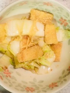 白菜と油揚げの味噌炒め-レシピのメイン写真
