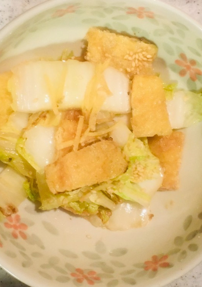 白菜と油揚げの味噌炒め-レシピのメイン写真