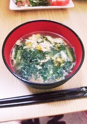 かき菜と卵のスープ-レシピのメイン写真