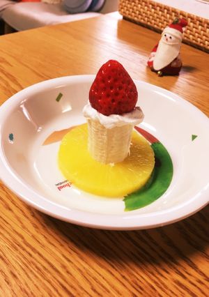 クリスマス、イチゴのローソク-レシピのメイン写真