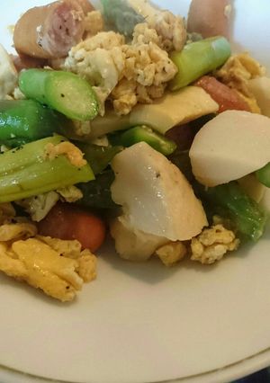 春野菜のスクランブルエッグ炒め-レシピのメイン写真