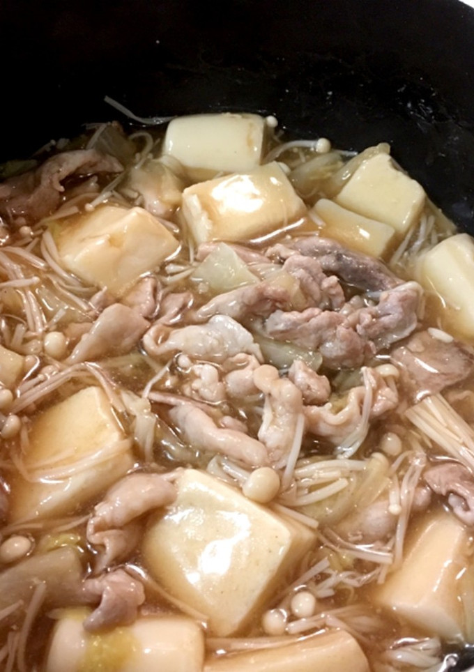 .豚肉と豆腐と白菜のえのきあんかけ.-レシピのメイン写真