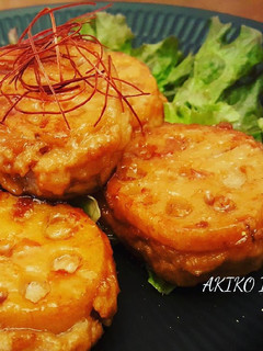 綺麗になれちゃう『甘辛蓮根の挟み焼き』-レシピのメイン写真