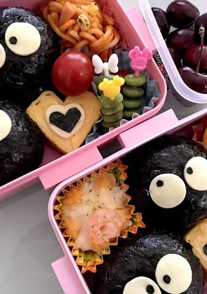 真っ黒くろすけ♡可愛いおにぎりお弁当-レシピのメイン写真
