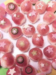 七夕☆パーティー☆可愛い一口お寿司-レシピのメイン写真