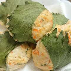 รูปของ ヘルシー♪生姜にんにく味噌のしそつくね