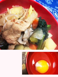 ☆すき焼き風肉じゃが☆卵付き!-レシピのメイン写真