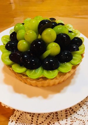 バナナを忍ばせた♡ぶどうのタルト-レシピのメイン写真
