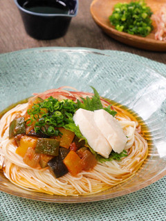夏野菜のラタトゥイユそうめん-レシピのメイン写真