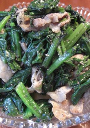 簡単☆めんつゆで豚肉とほうれん草ごま和え-レシピのメイン写真