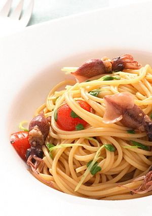 ほたるいかと貝割れ菜の和風ペペロンチーノ-レシピのメイン写真