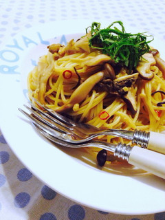 薬膳★きのこと塩昆布の和風スパゲティ-レシピのメイン写真