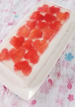 パウンドケーキ型でいちごゼリー♡-レシピのメイン写真