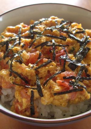 トマト卵のバター醤油丼-レシピのメイン写真