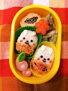 イースターエッグ風おにぎり キャラ弁-レシピのメイン写真