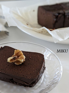 混ぜて焼くだけ!粉なしチョコチーズケーキ-レシピのメイン写真