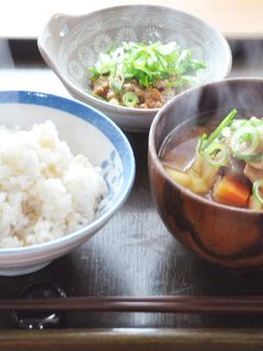 けんちん汁で朝ごはん-レシピのメイン写真