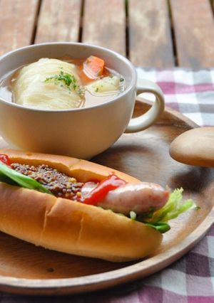 ホットドッグとロールキャベツ-レシピのメイン写真