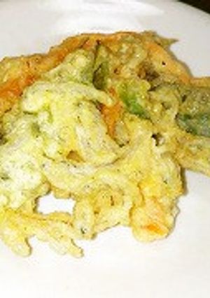 ネギと人参のかき揚げ-レシピのメイン写真