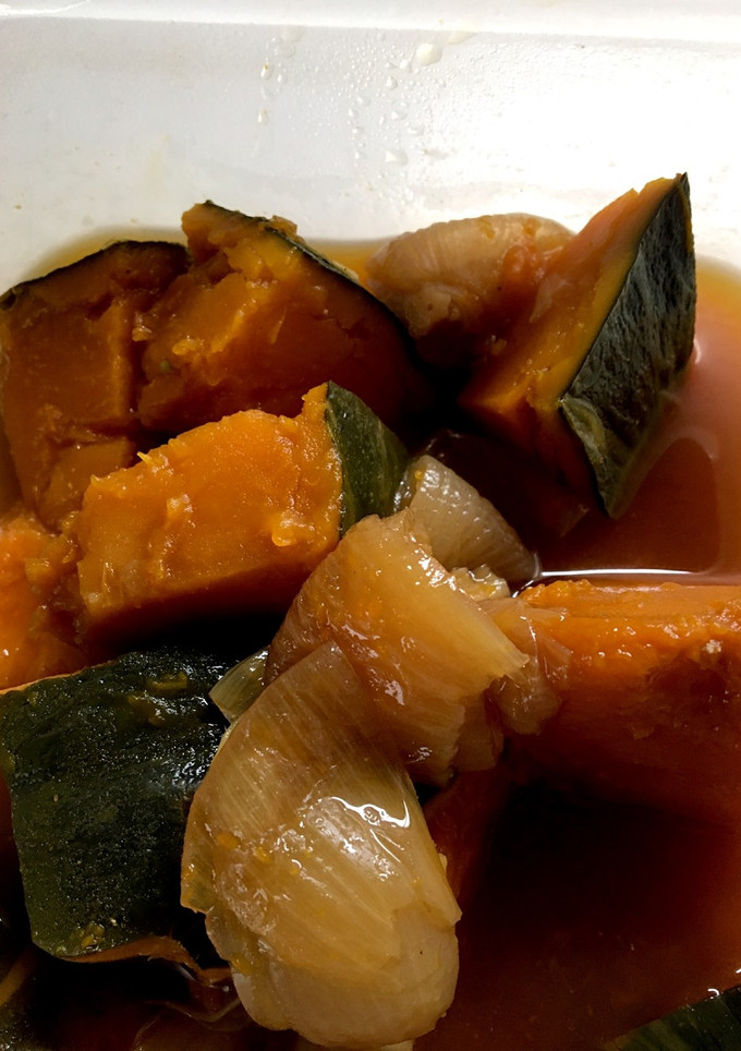 かぼちゃと玉ねぎのあっさり煮物-レシピのメイン写真