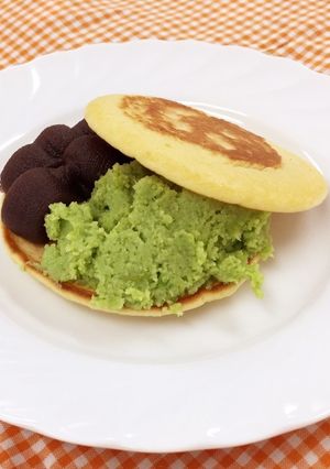 枝豆を使った二色どら焼き-レシピのメイン写真
