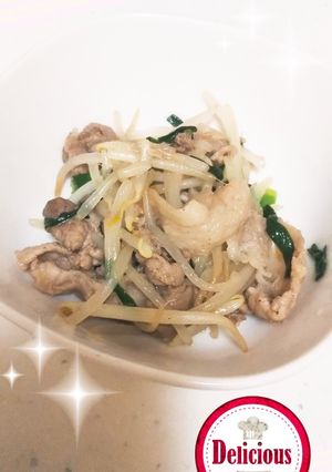 豚肉ともやしとニラのパパッと炒め物-レシピのメイン写真