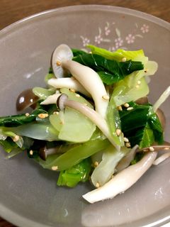 青梗菜とシメジの和え物-レシピのメイン写真