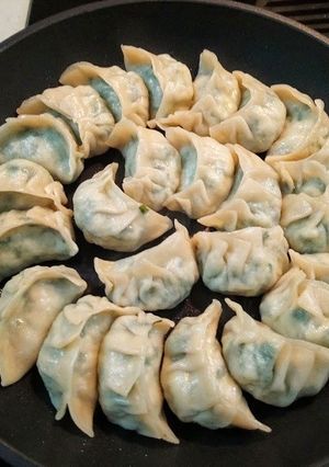 鶏胸肉でふわふわ☆蒸し焼き餃子-レシピのメイン写真