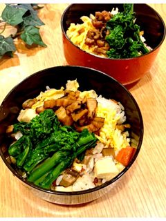 菜の花と煮穴子のちらし寿司-レシピのメイン写真