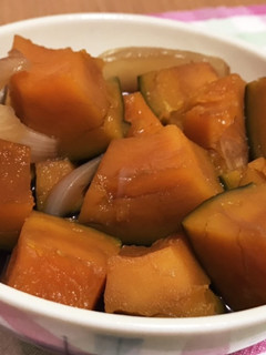 かぼちゃと玉ねぎの煮物-レシピのメイン写真