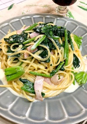 ほうれん草とベーコンのクリームパスタ-レシピのメイン写真