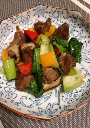 醤油香る鶏レバと野菜の中華炒め-レシピのメイン写真