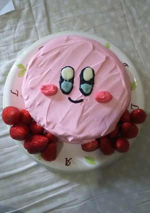 苺たくさん☆カービィケーキ☆-レシピのメイン写真