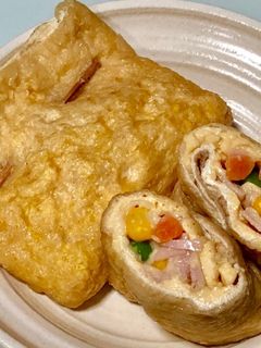 ハムチーズ卵巾着のめんつゆ煮-レシピのメイン写真