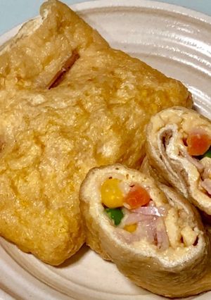 ハムチーズ卵巾着のめんつゆ煮-レシピのメイン写真